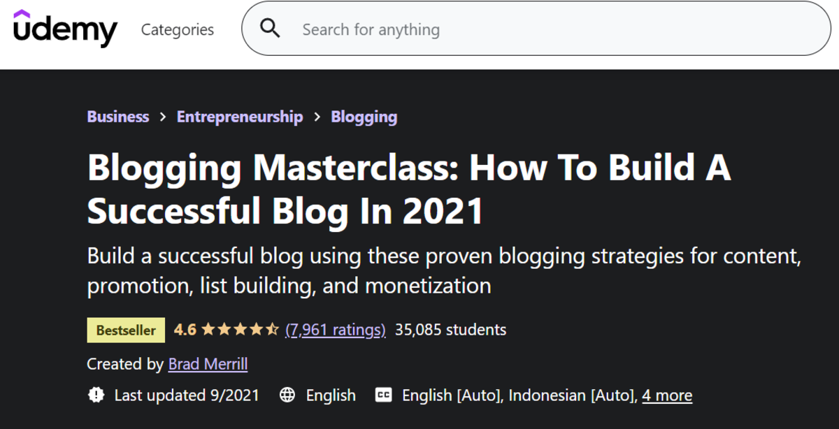 Read more about the article Blogging Masterclass Online Course Review